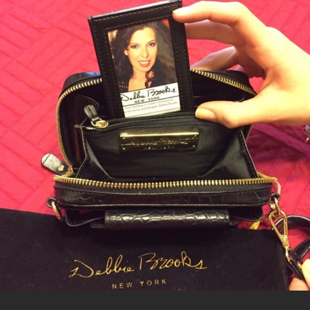 Debbie Brooks cross body cellphone wristlet